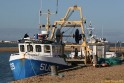 Fishing Boat at Calshot, Hampshire Wallpaper