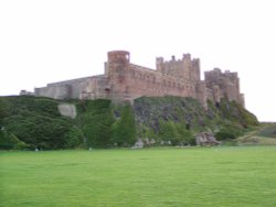 Bamburgh Castle from the cricket pitch - November 2004 Wallpaper