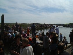 Crabbing at Walberswick, Suffolk