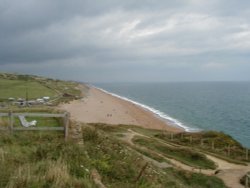 Beach at Burton Bradstock, Dorset Wallpaper
