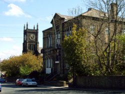 Church and Liberal Club, Farsley, West Yorkshire Wallpaper