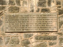 Samuel Marsden memorial plaque, Farsley, West Yorkshire