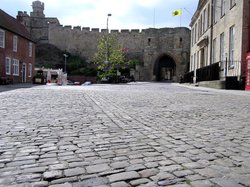 Castle Square, Lincoln, looking towards the entrance to the Castle Wallpaper