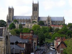 Lincoln Cathedral, viewed from the south Wallpaper