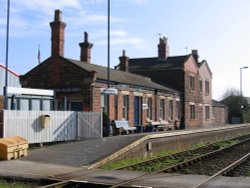 Heckington station. There is a small railway museum in the main building