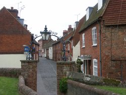Lower Church Lane from St Andrew's Church, Farnham, Surrey Wallpaper