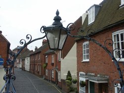 Lower Church Lane from St Andrew's Church, Farnham, Surrey Wallpaper