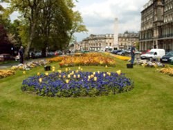 The gardeners of Harrogate tending the gardens in West Park Harrogate. Wallpaper