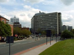 Looking towards Clay Pit Lane, from Leeds Metropolitan University. Wallpaper