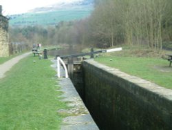 Canal at Mossley, Greater Manchester Wallpaper