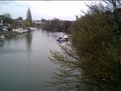 River Dee from the suspension Bridge Wallpaper