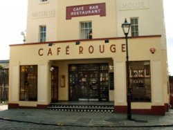 Cafe Rouge, at the rear of The Corn Exchange Leeds. Wallpaper