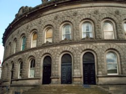 Rear of The Corn Exchange, Leeds, showing the detail of the architecture. Wallpaper