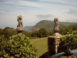 View from front of Watermouth Castle, Devon