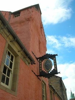 Abbot House sign, Abbot House, Maygate, Dunfermline.