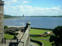 A view of the river clyde from Dumbarton Castle Wallpaper