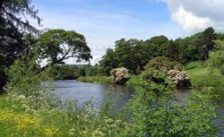 River Ribble at Brungerley, near Clitheroe, Lancashire Wallpaper