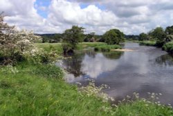 River Ribble near West Bradford, Lancashire Wallpaper