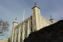Tower of London, Roman city wall in foreground, London