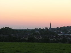 Dusk. Chippenham, Wiltshire, June 2005 Wallpaper