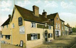 1919 postcard of The Leather Bottle Pub Wallpaper