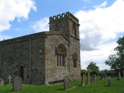 Barmston Church, East Yorkshire. Back and side view Wallpaper