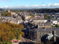 Clitheroe - the main street from the castle, Lancashire Wallpaper