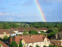 Rainbow over Chislehurst, Kent Wallpaper