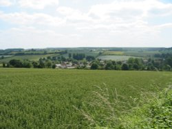 Kings Somborne Hampshire from the north west Wallpaper