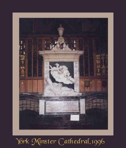 A beautiful statue inside York Minster Cathedral