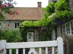 Cottage garden, Wookey, Somerset Wallpaper