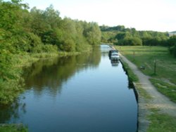 towpath along canal at Mossley Wallpaper