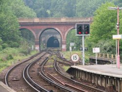 Hastings Rail station looking towards St Leonards, East Sussex Wallpaper