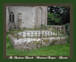St. Andrews Church cemetery in Minterne Magna in Dorset