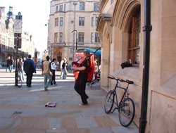 a bagpiper on the streets of Oxford, March 18, 2005 Wallpaper