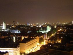 Night view from Kensington Hotel, London Wallpaper