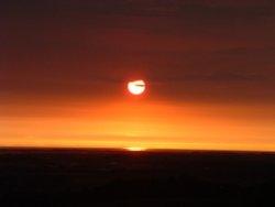 sunset from parbold hill west lancashire