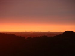 Sunset over Blackpool from Parbold Hill, West Lancashire Wallpaper
