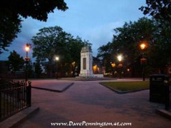 Night shot of Leigh Cenotaph. Wallpaper