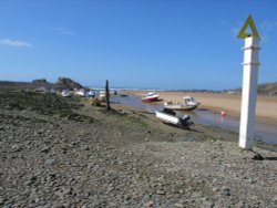Boat moorings at Summerleaze, Bude, Cornwall Wallpaper