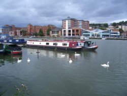 A typical Brayford Pool scene from the University Campus at Lincoln. Wallpaper