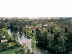 A view from Warwick castle, Warwickshire. Wallpaper