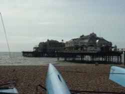 Old Brighton Pier before fire Wallpaper