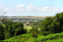 Sherborne New Castle with the town of Sherborne behind. Wallpaper