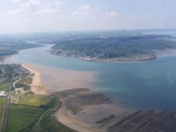 The beautifuly Taw and Torridge Estuary in North Devon showing Appledore and Instow opposite