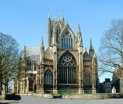 Lincoln Cathedral viewed from Pottergate. Wallpaper