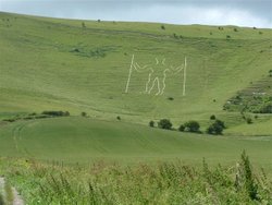 The Long Man of Wilmington near Eastbourne Wallpaper