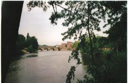 Severn bridge viewed from Diglis, Worcester Wallpaper