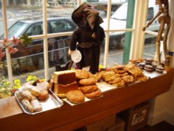 Inside a bakery in Burford.