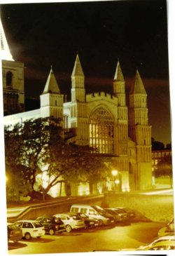 Rochester Cathedral, Kent at night